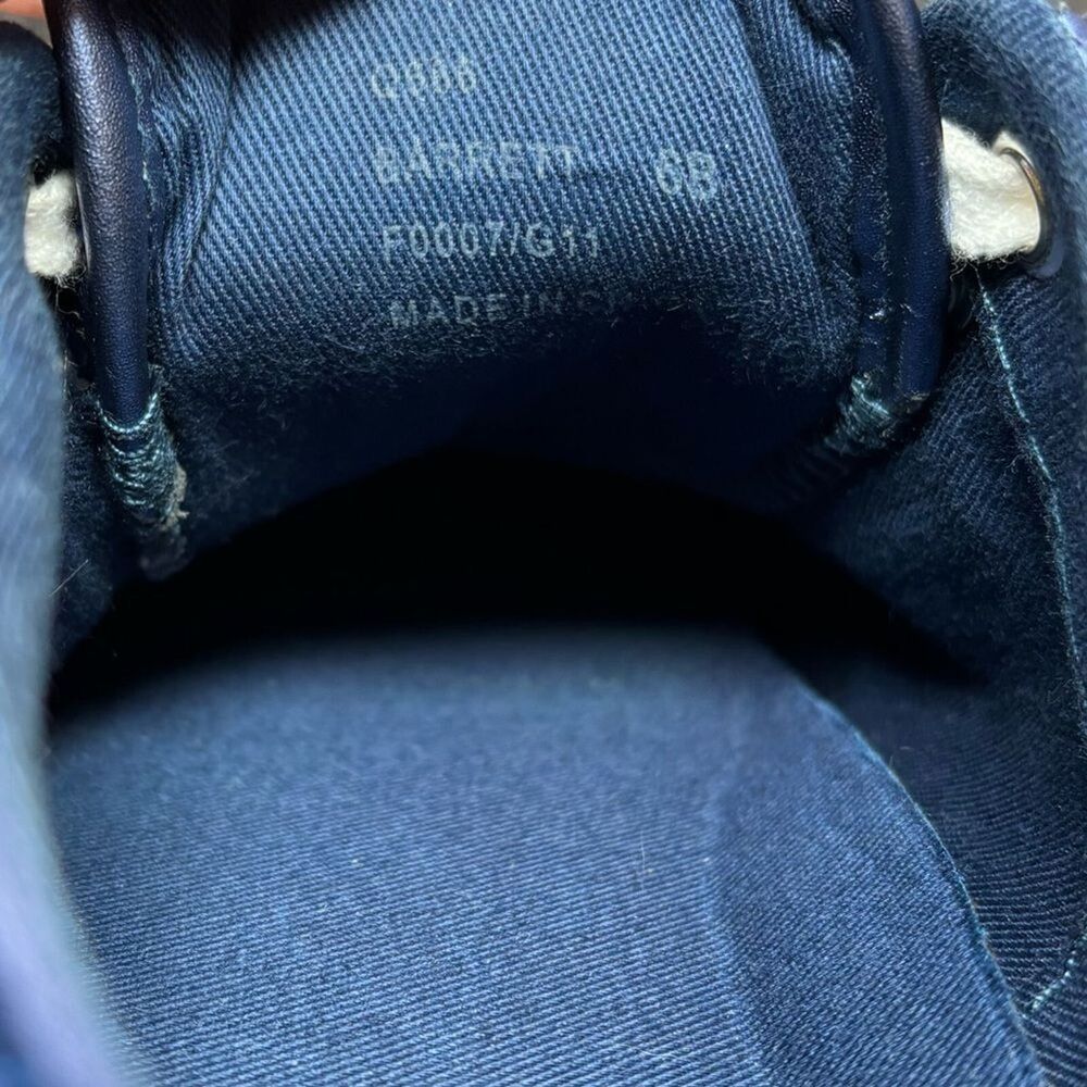 Coach Women's EUC Navy Blue Sequin Sneakers with Navy Leather & white trim. Sz 6 - Picture 13 of 13